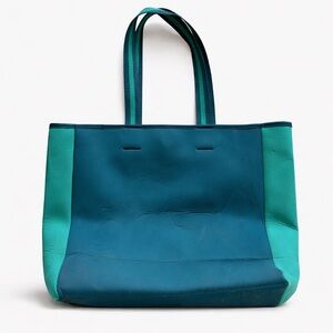 SUMMERSALT. Teal & Emerald Neoprene Tote Bag